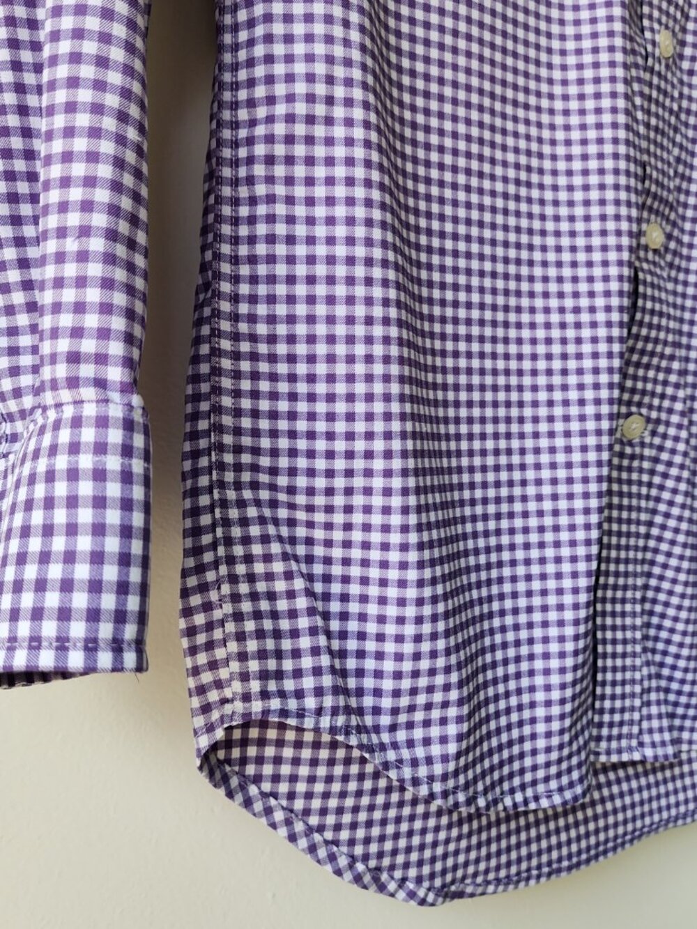 Small Purple Gingham Shirt Traveler Motion Jos A Bank Sz S Mens Check Quick Dry - Picture 11 of 17